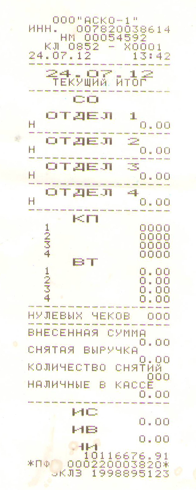 x отчет АМС 100К